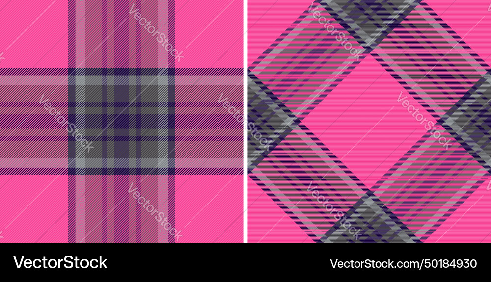 Fabric texture check of pattern background tartan Vector Image