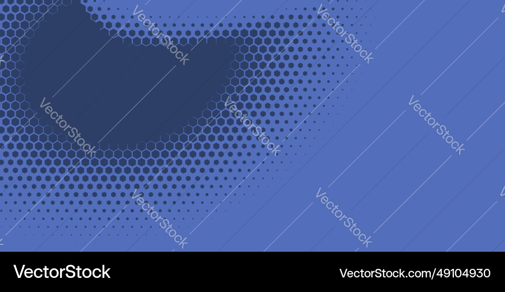 Geometric abstract hexagon two color background vector image