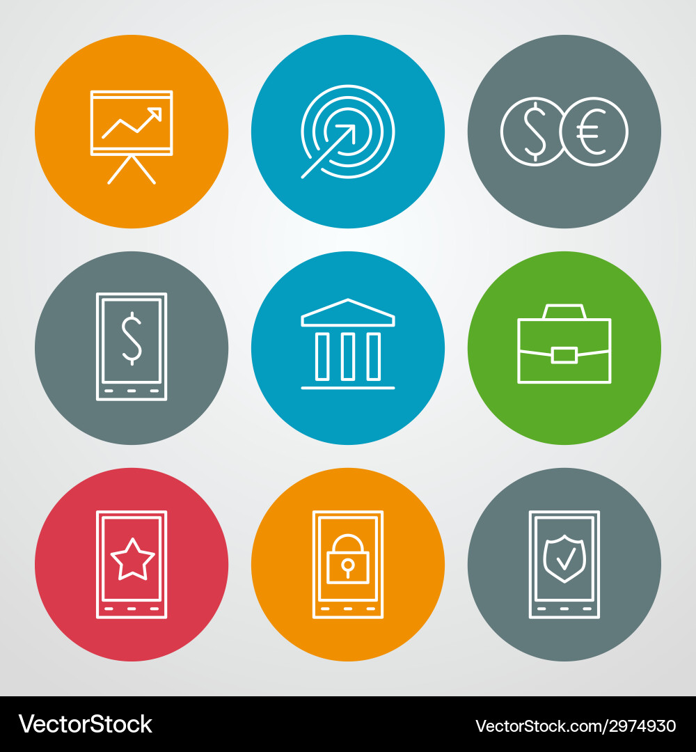 Line icons set for web site design and mobile apps vector image