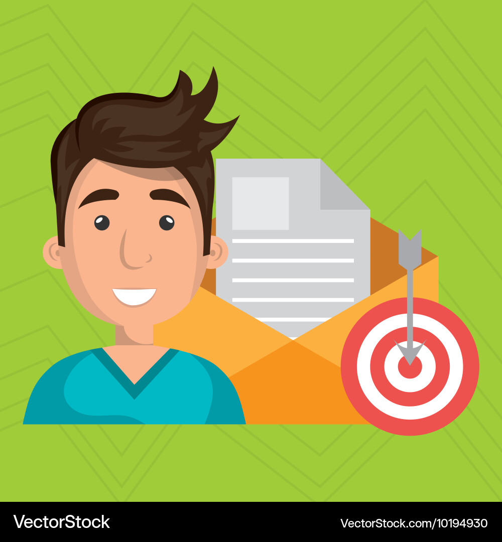 Man message document icon vector image