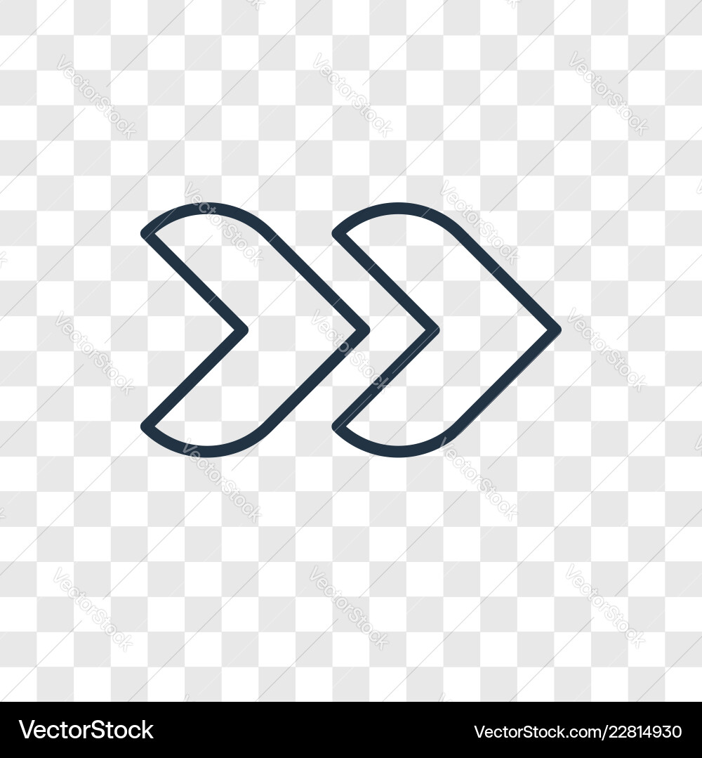 Next concept linear icon isolated on transparent Next concept linear icon isolated on transparent vector image