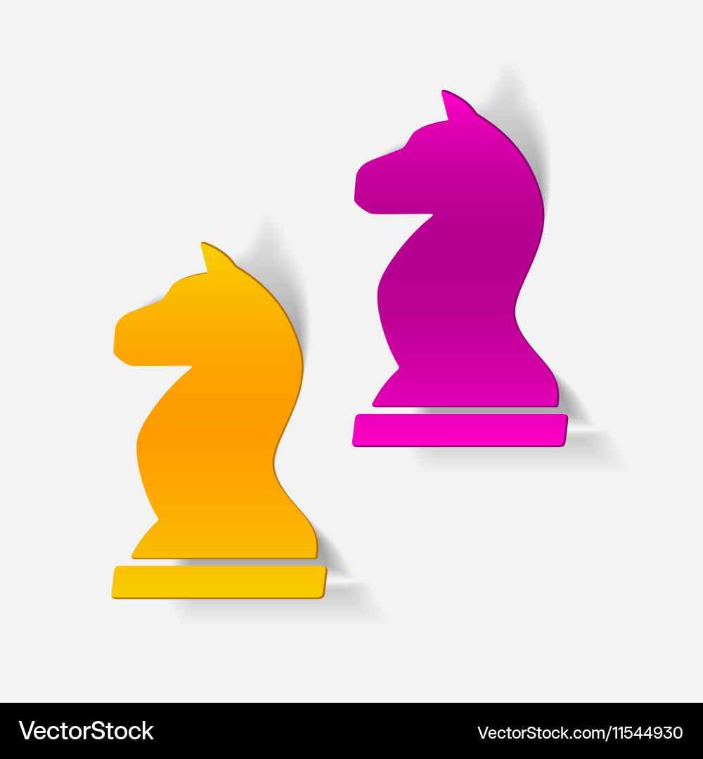 Realistic design element chess vector image