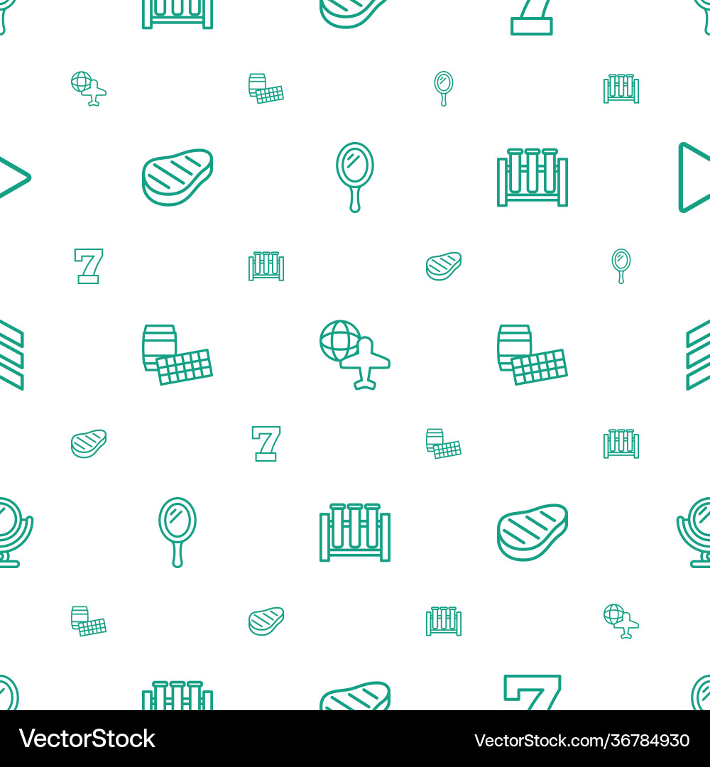 Reflection icons pattern seamless white background vector image
