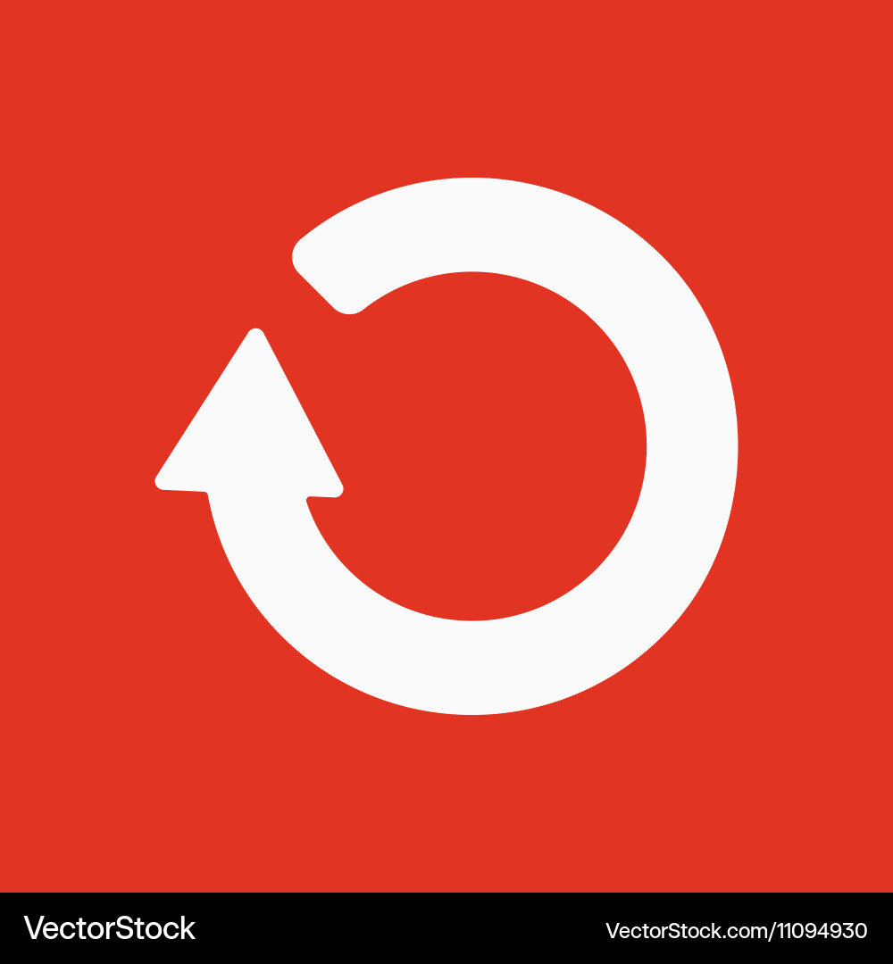 Refresh icon loading symbol flat vector image