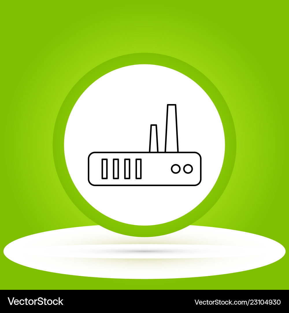 Router icon in creative design with elements vector image