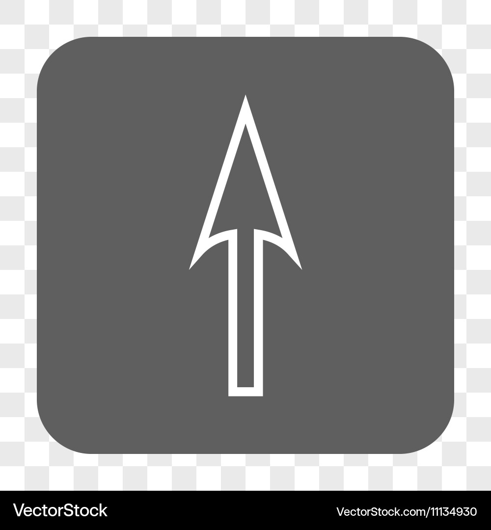 Sharp arrow up rounded square button vector image