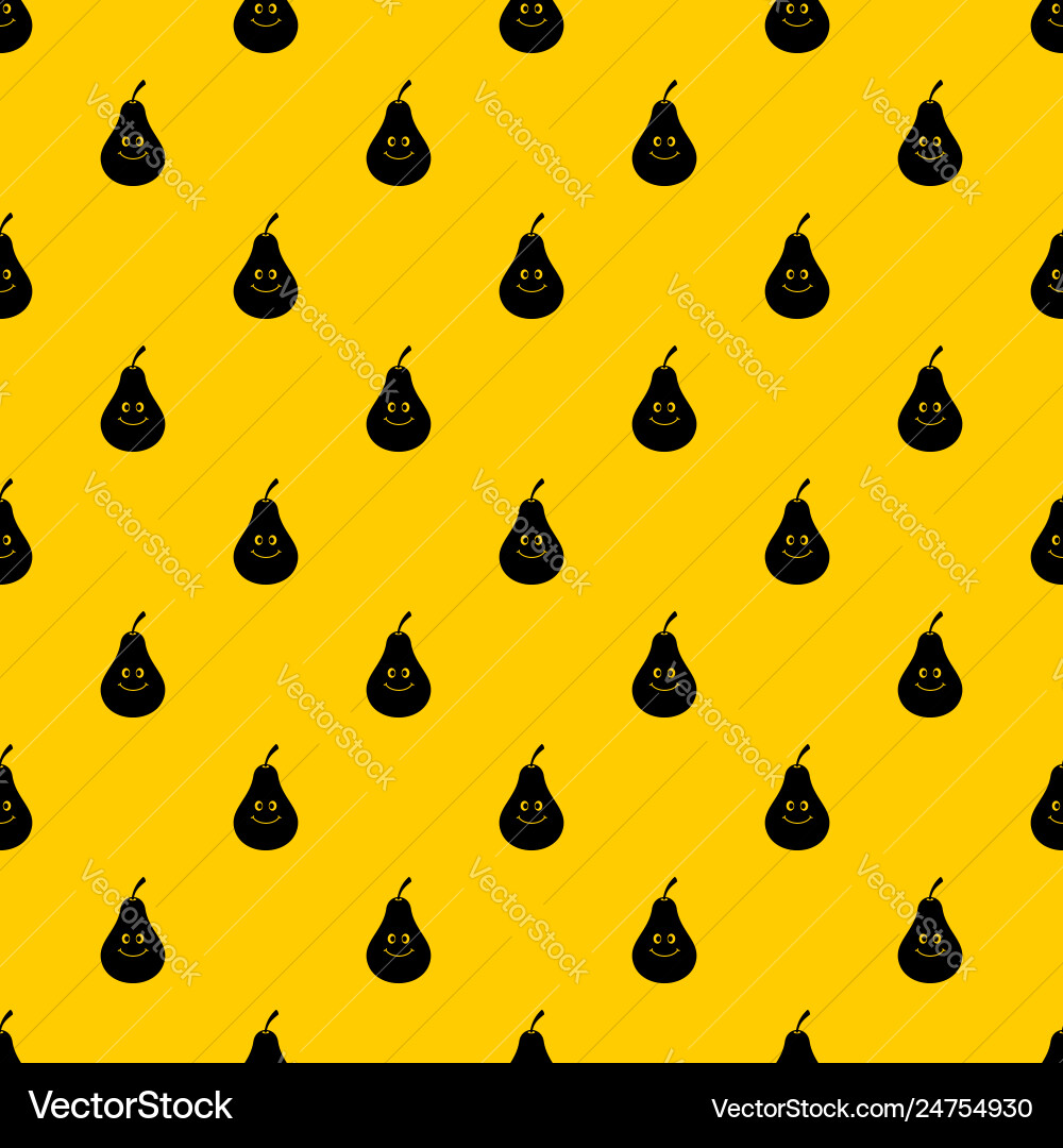 Smiling pear pattern Smiling pear pattern vector image