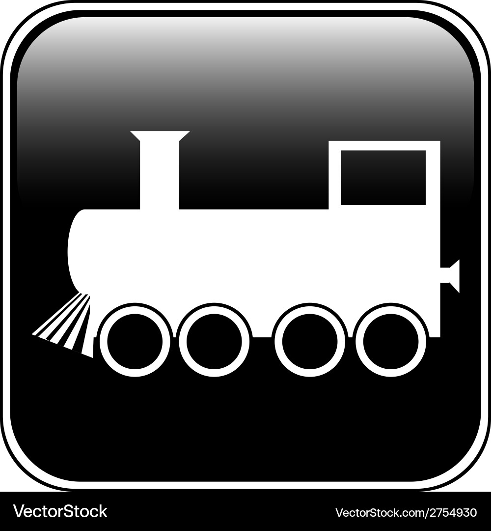 Train button Royalty Free Vector Image - VectorStock