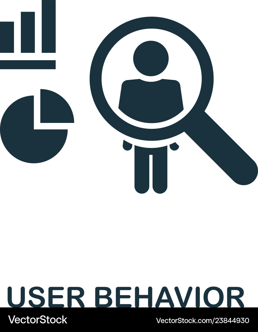 User Behavior Icon - Data Analysis vector image