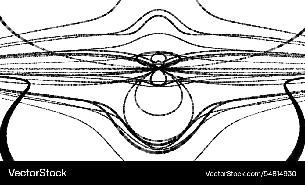 Wave pattern 3d black and white abstract Vector Image