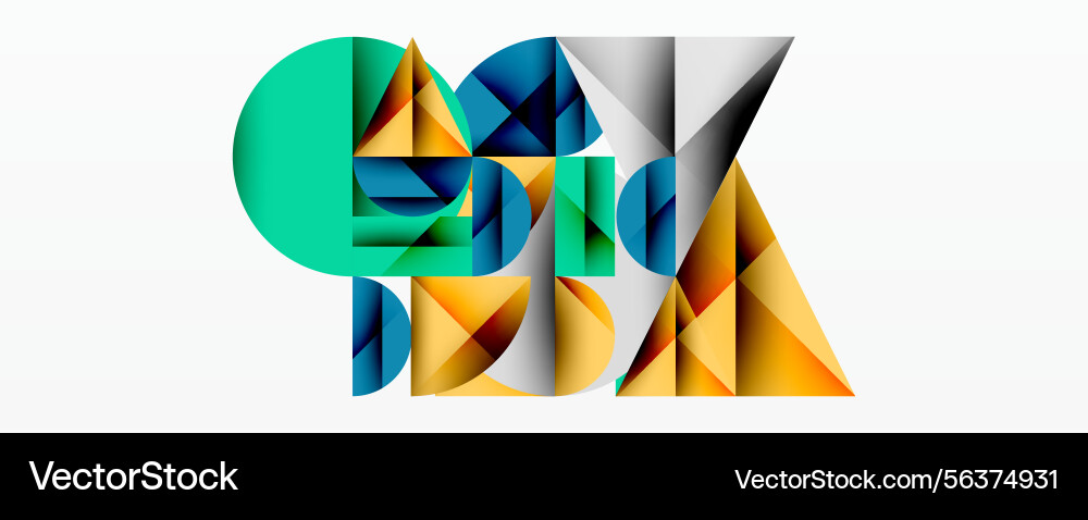 Abstract geometric composition overlapping shapes Abstract geometric composition overlapping shapes vector image
