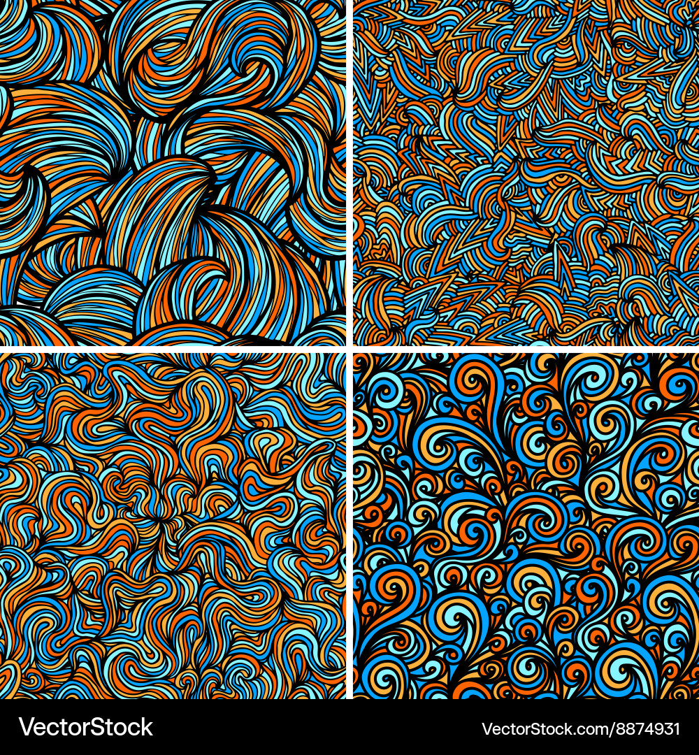 Abstract Wave Pattern - Seamless Repeat vector image