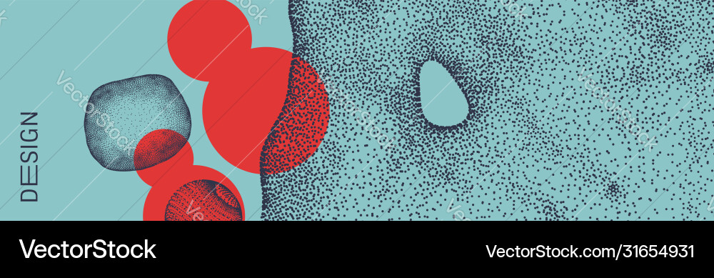 An abstract cell represented as object dots An abstract cell represented as object dots vector image