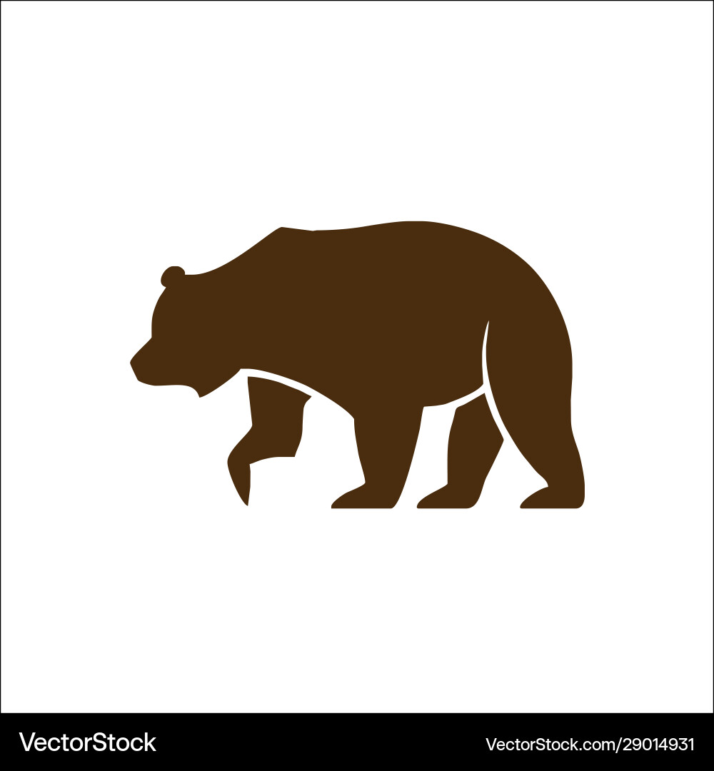 Bear Silhouette Logo – Royalty-Free Vector | VectorStock, image size:1000x1080