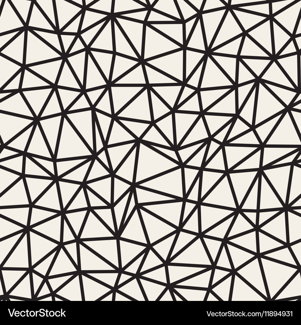 Black and White Triangle Grid Pattern vector image
