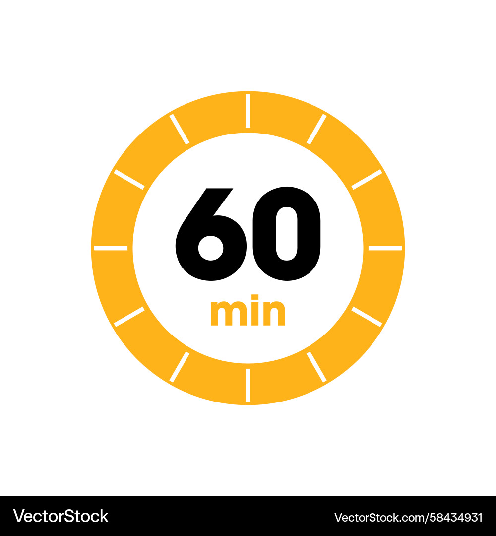 Clock Countdown Timer Template Vector Image