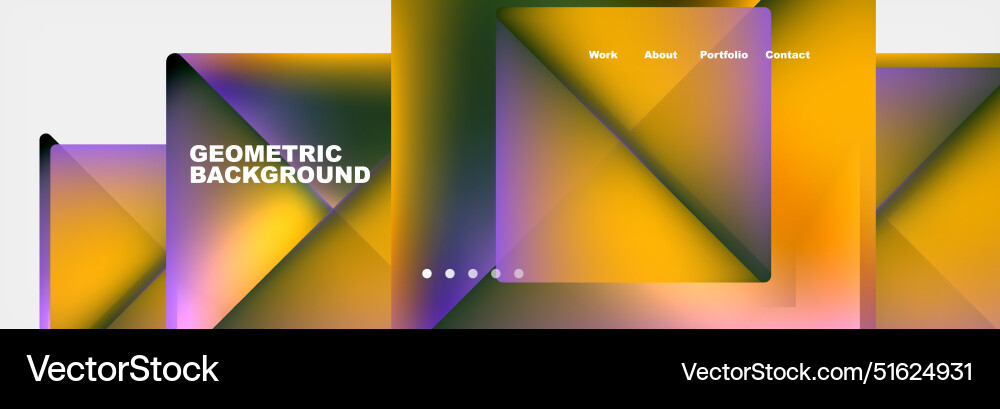Colorful fluid gradient triangles and squares web Vector Image
