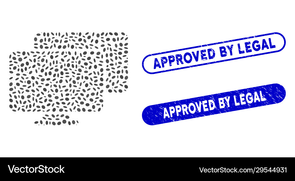 Elliptic mosaic computers with distress approved Elliptic mosaic computers with distress approved vector image