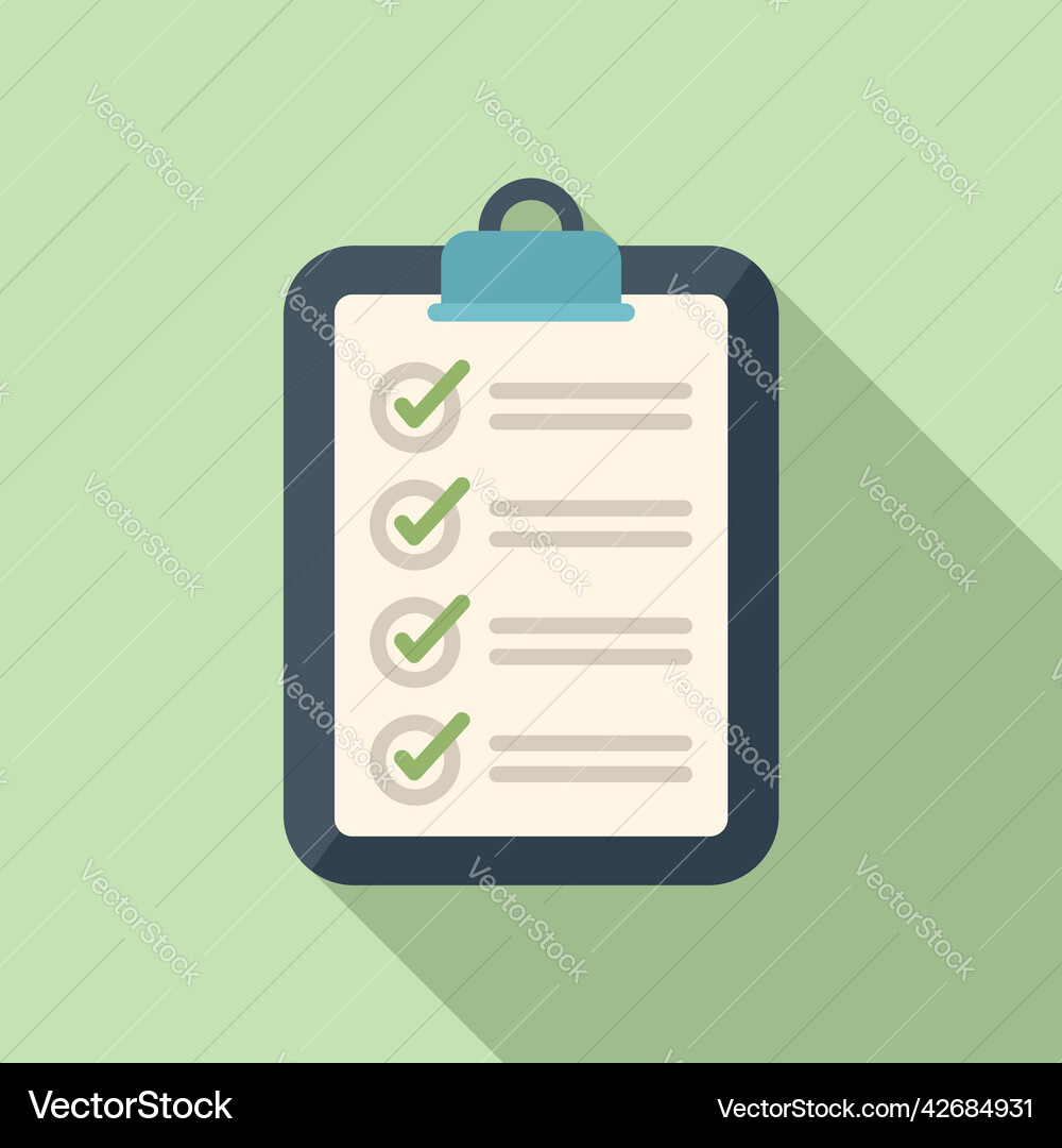 Event clipboard task icon flat list Event clipboard task icon flat list vector image