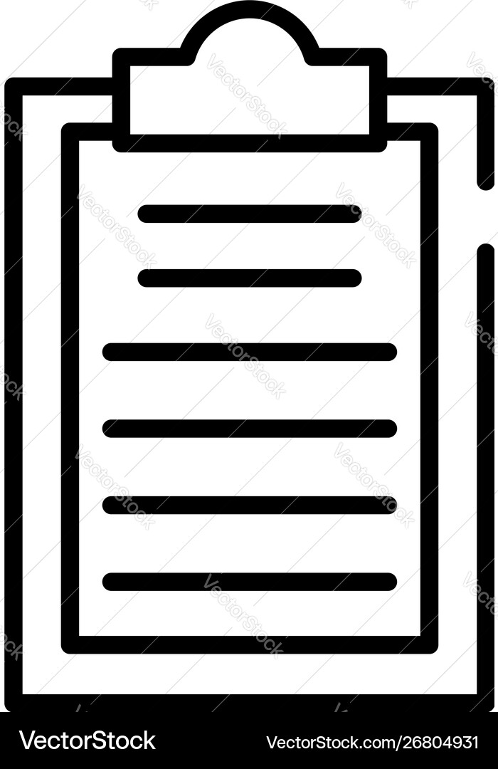 Exercise list icon outline style Exercise list icon outline style Vector Image