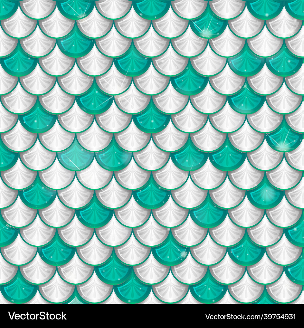 Fish scale seamless pattern background vector image