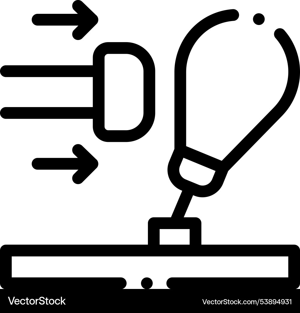 Forceps icon thin linear style design isolated Vector Image