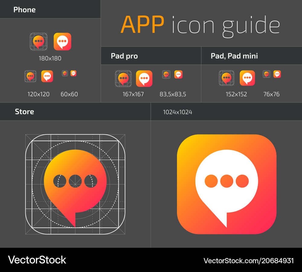 IOS Button Icon Style Guide vector image