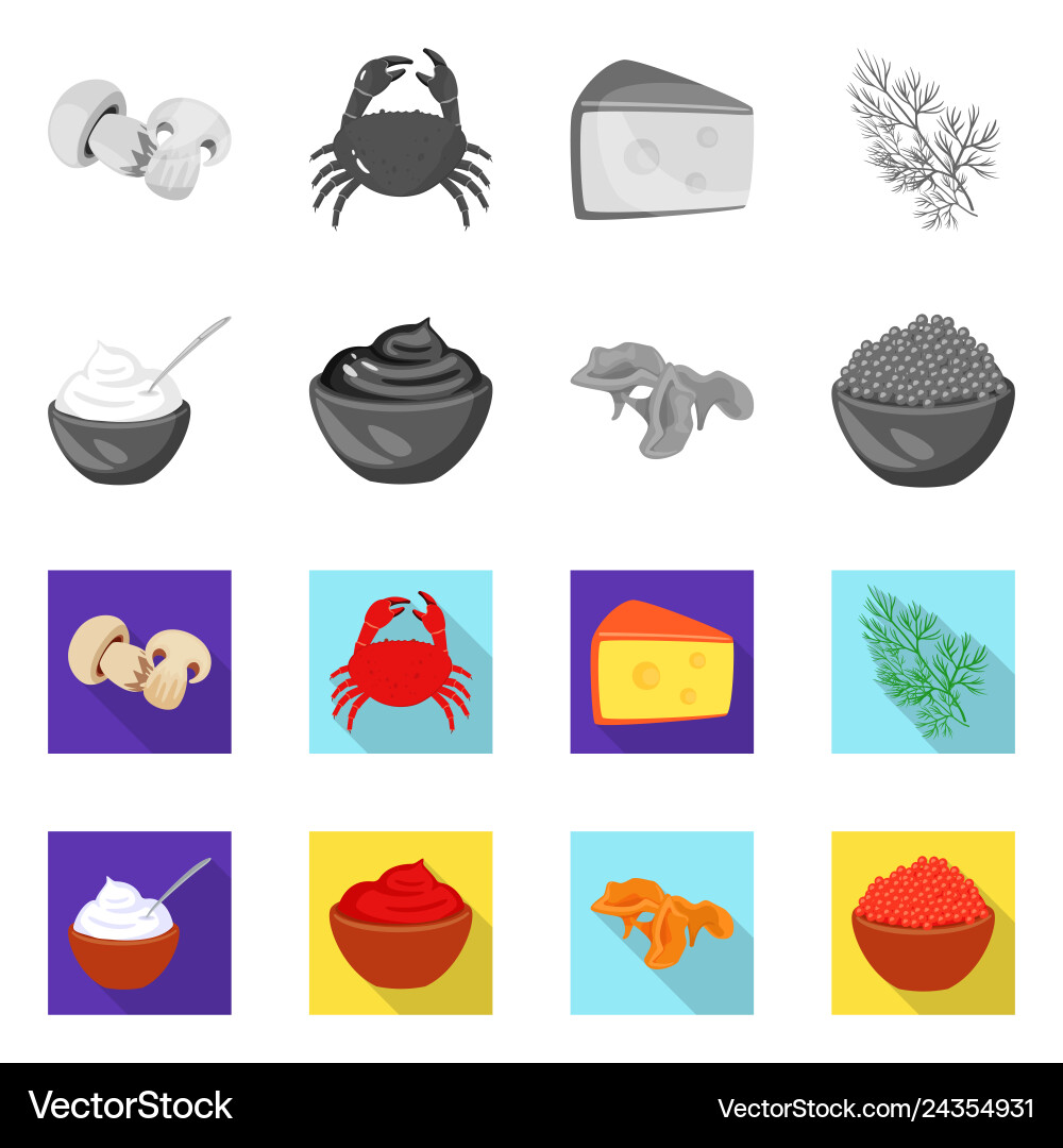 Isolated object of taste and product symbol set Isolated object of taste and product symbol set vector image