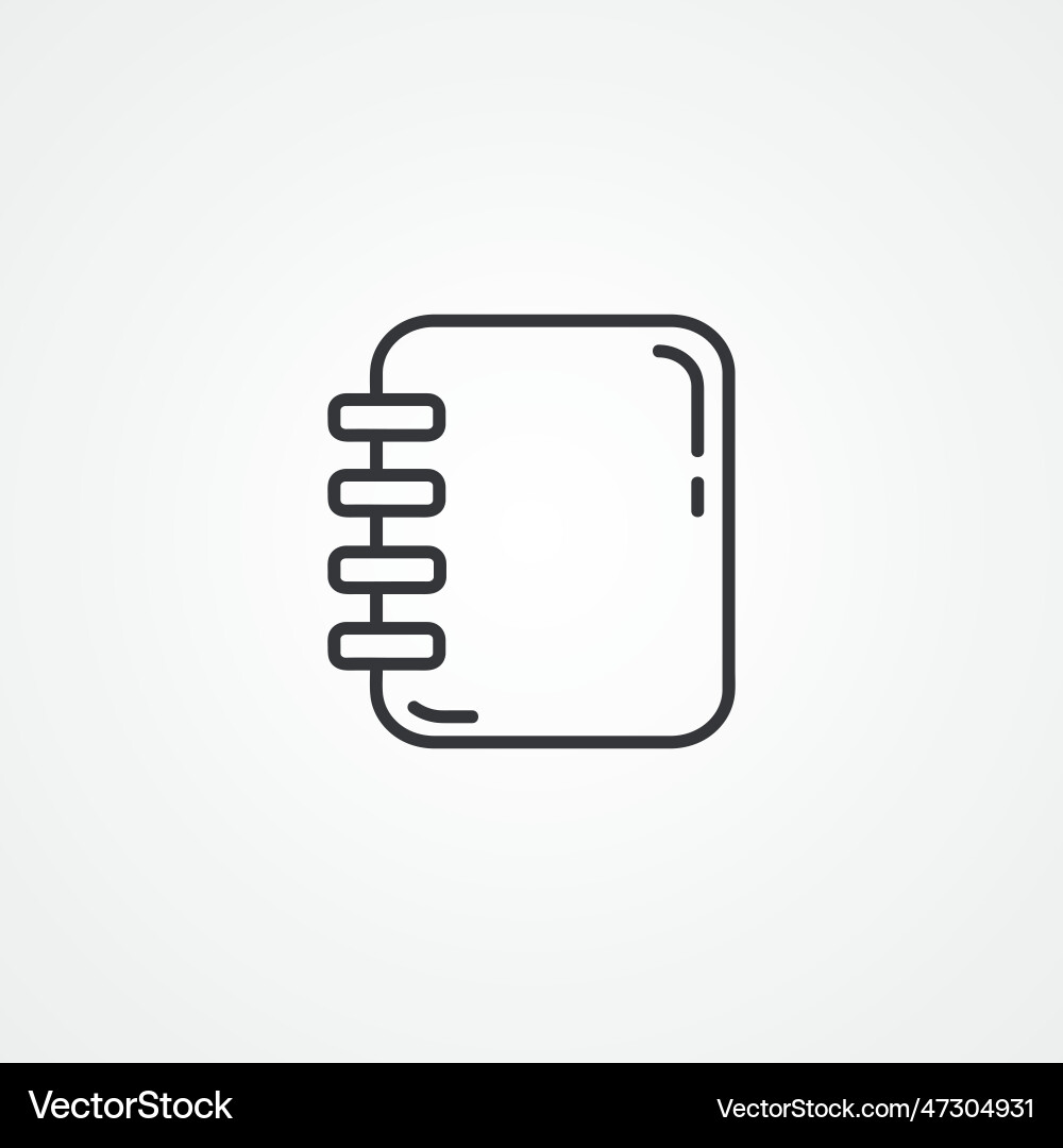 Notebook icon notepad outline Notebook icon notepad outline vector image
