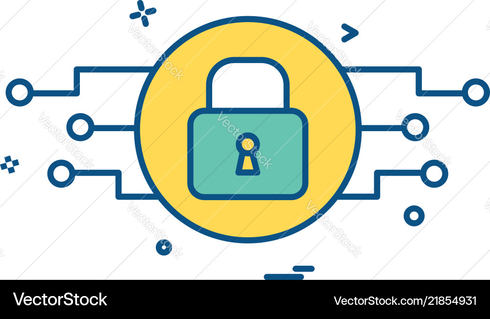 Password and security icon design Vector Image