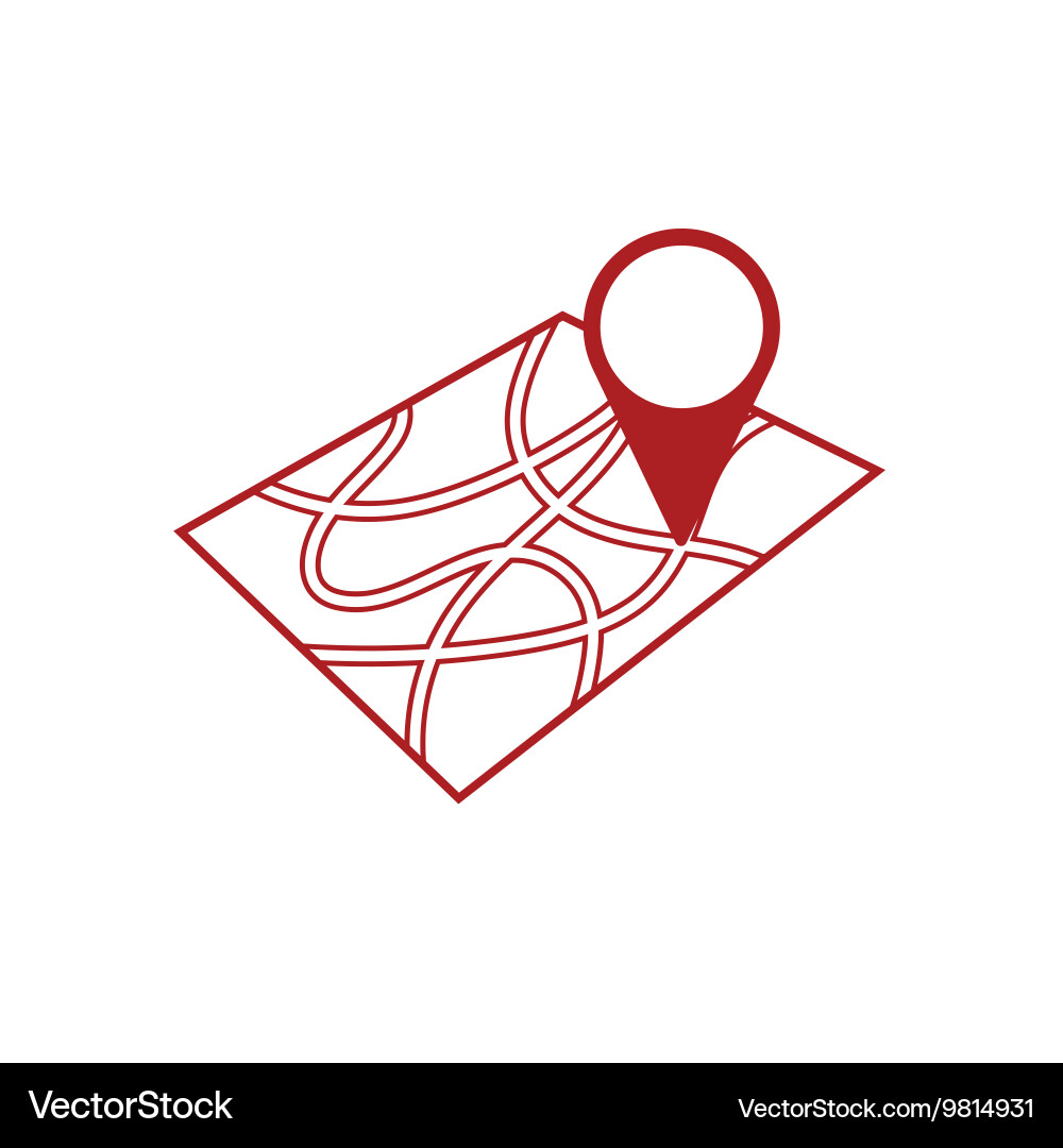 Pointer on map icon Vector Image