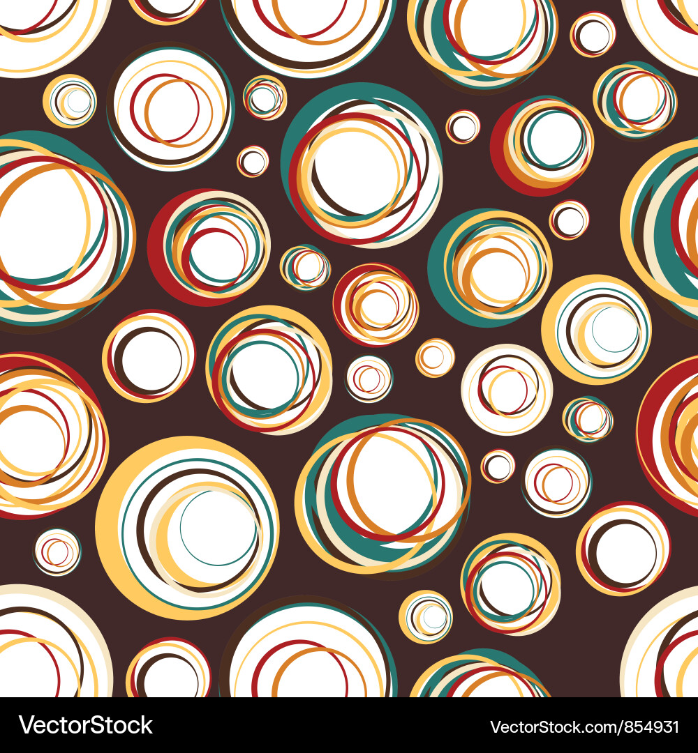 Retro Circles Pattern Vector Image