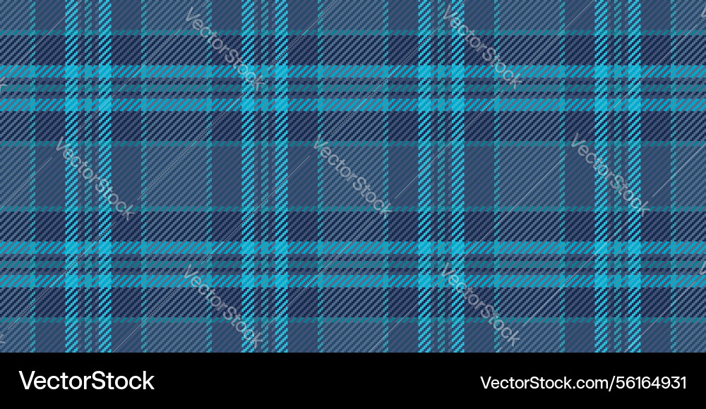 Seamless teal and navy blue plaid pattern perfect Vector Image