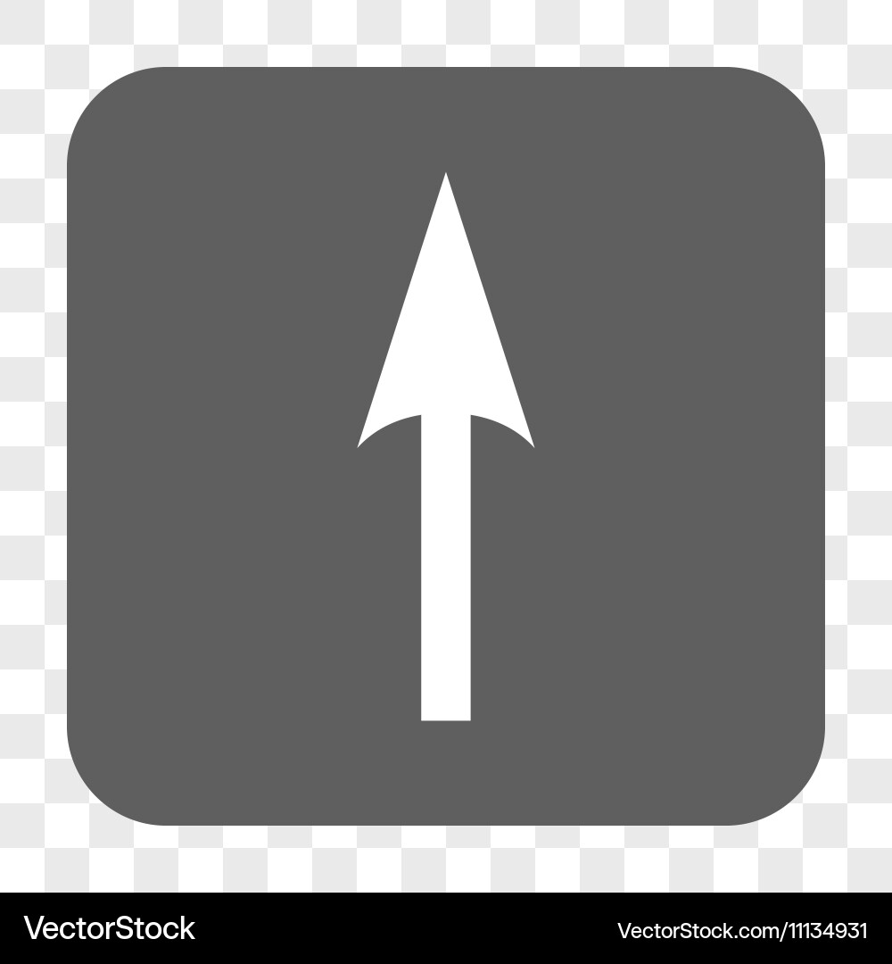 Sharp arrow up rounded square button vector image