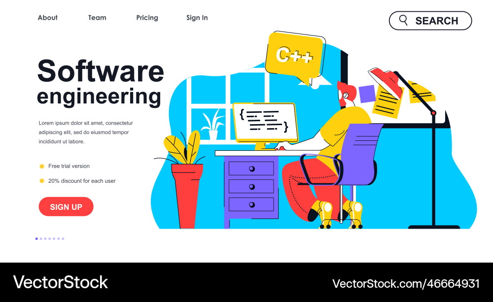 Software Development Concept vector image