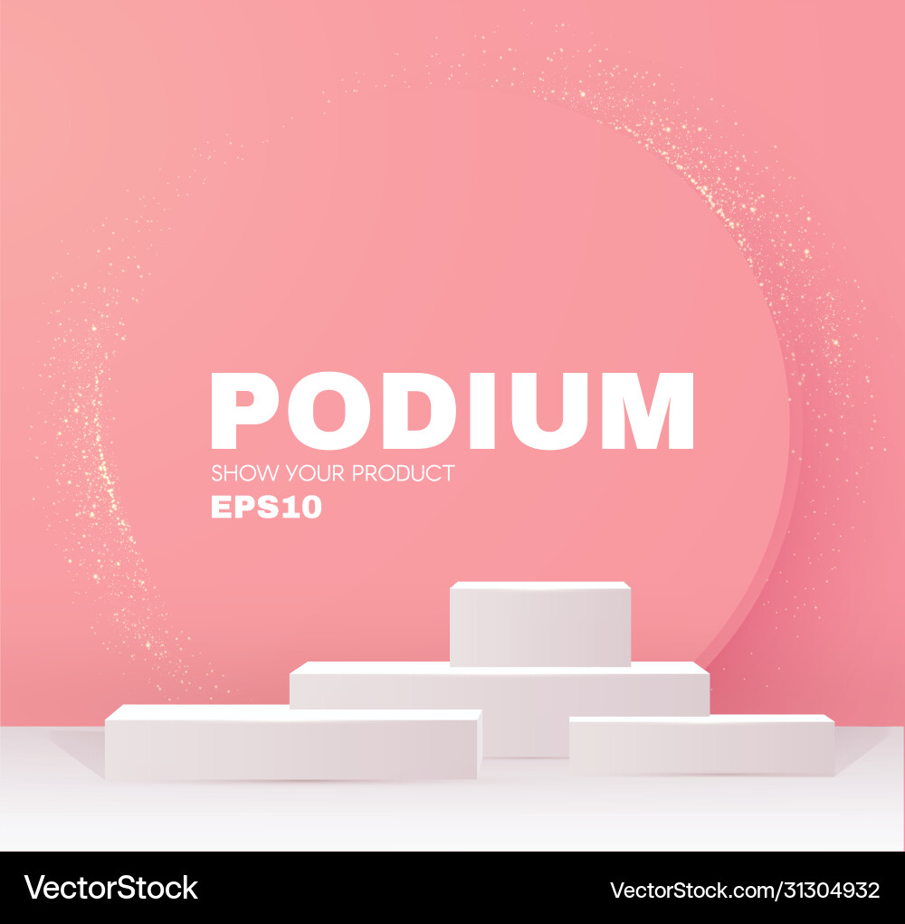 3d podium realistic minimal empty scene showcase Vector Image