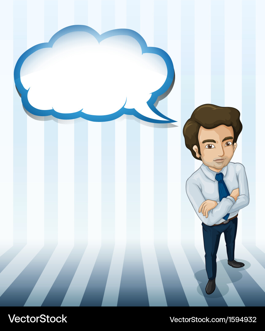 A man with an empty callout vector image