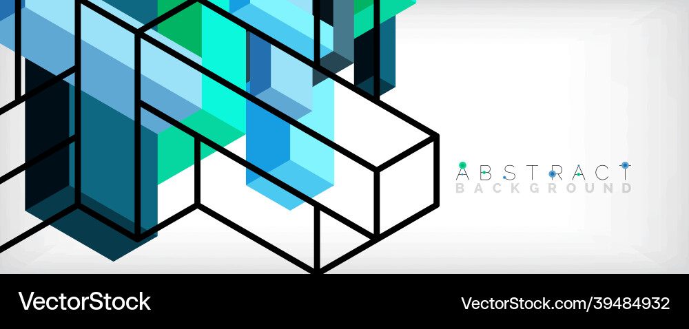 Abstract background 3d cubes cubic elements Abstract background 3d cubes cubic elements vector image