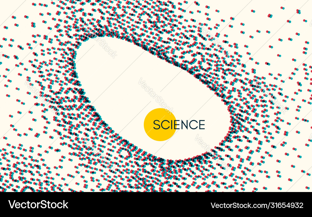 An abstract cell represented as object dots An abstract cell represented as object dots vector image