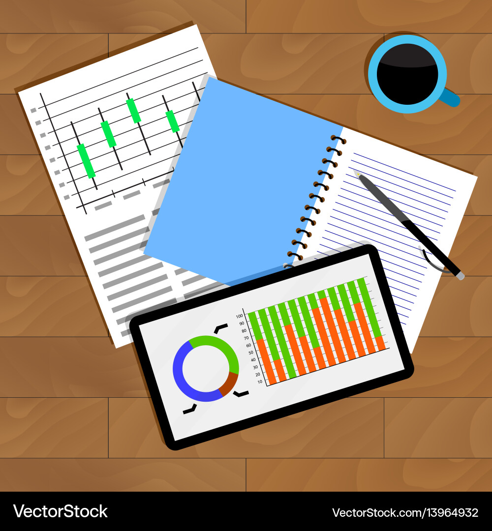 Analysis of statistical data Analysis of statistical data Vector Image