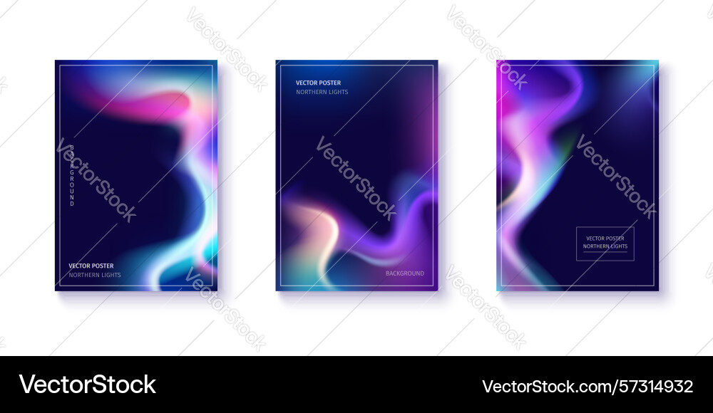Dynamic aurora gradient background collection Dynamic aurora gradient background collection Vector Image