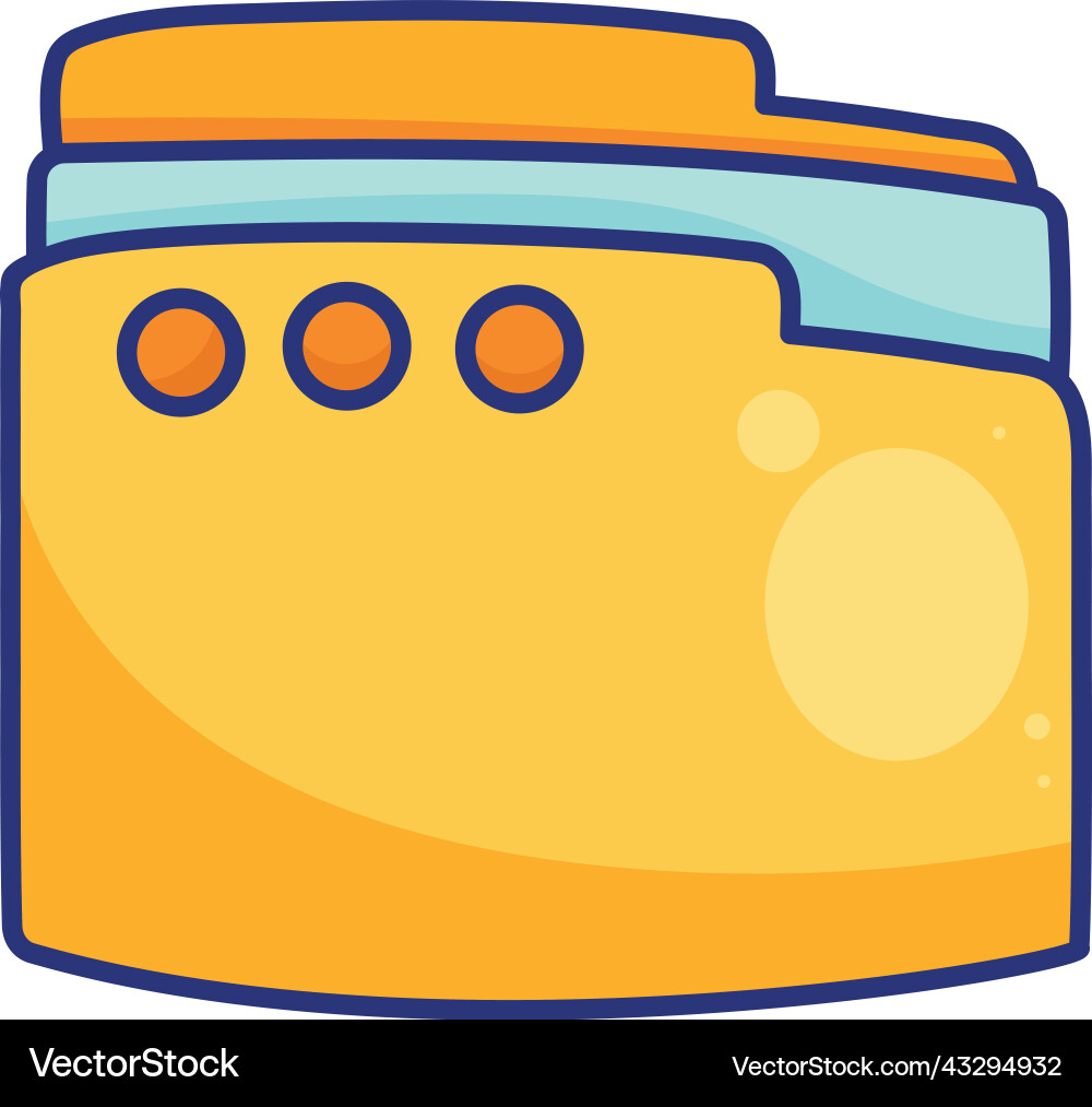 Folder file documents vector image