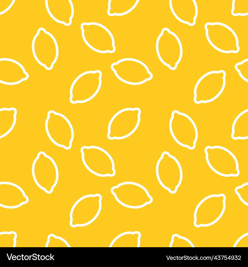 Lemon pattern print yellow Lemon pattern print yellow vector image