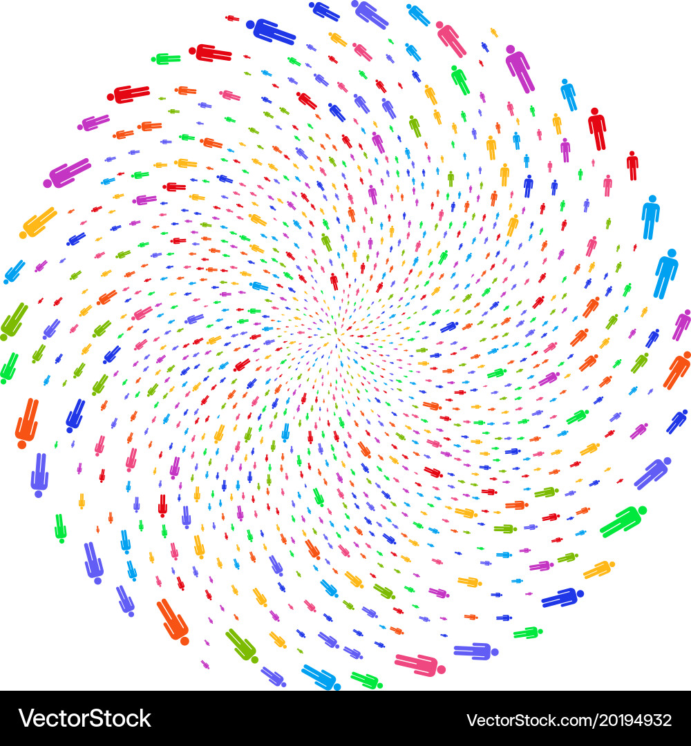 Man user centrifugal rotation vector image