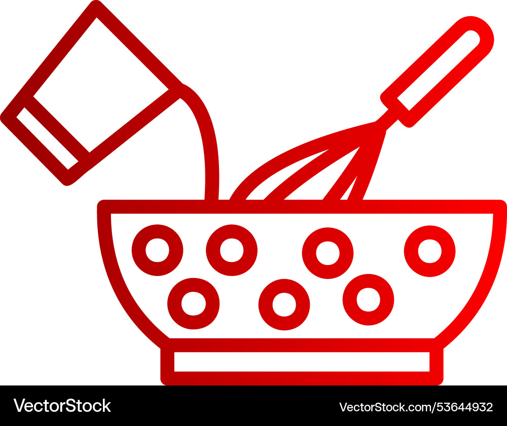 Mixing line gradient icon Vector Image