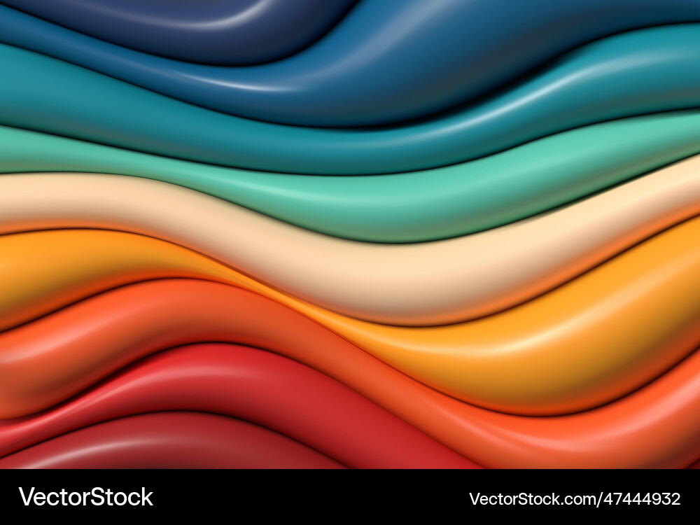 Modern abstract multicolored 3d wavy background Modern abstract multicolored 3d wavy background Vector Image