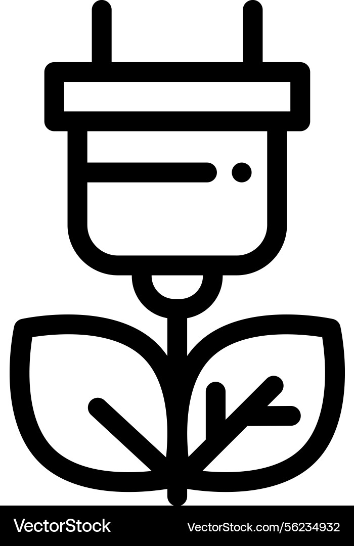 Plug icon thin linear style design isolated Plug icon thin linear style design isolated vector image