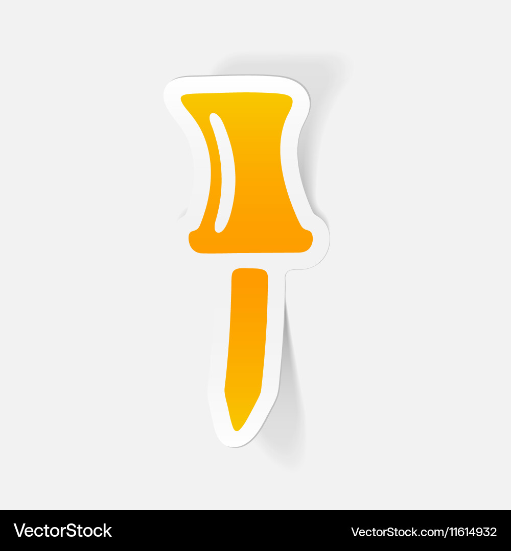 Realistic design element push pin Vector Image
