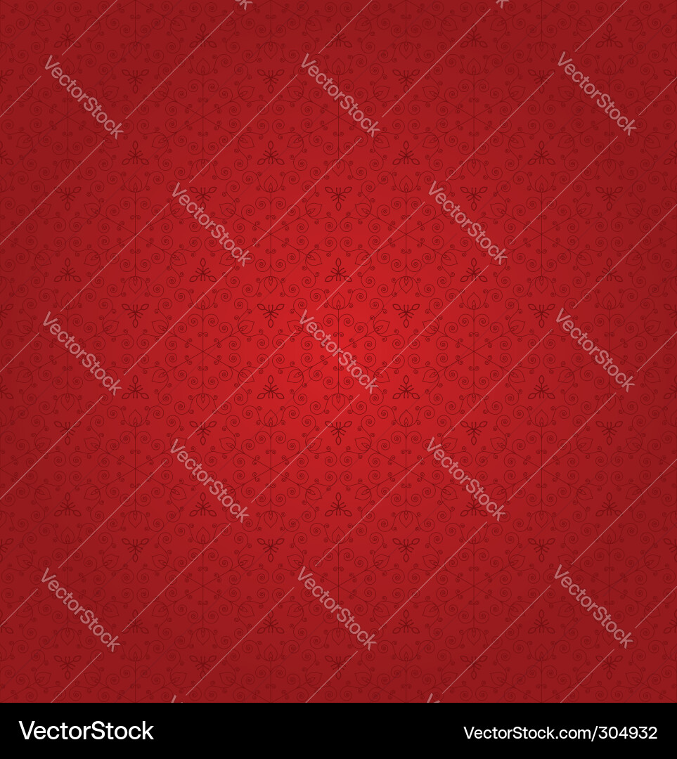 Red Snowflake Background Vector Image