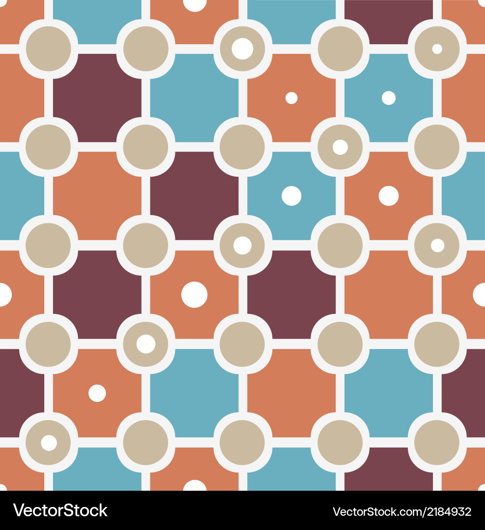 Retro Geometric Tile Pattern vector image